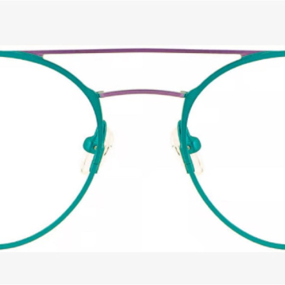 Trendy Teal and Purple Round Glasses